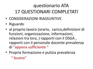questionario ata 17 questionari completati