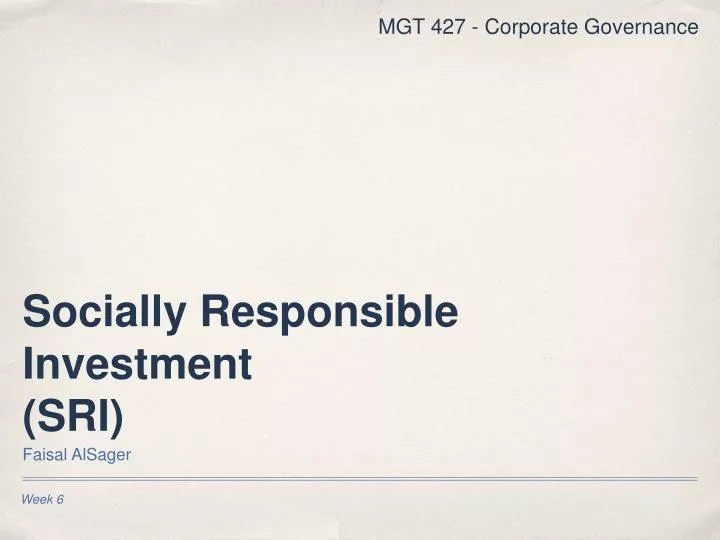 socially responsible investment sri