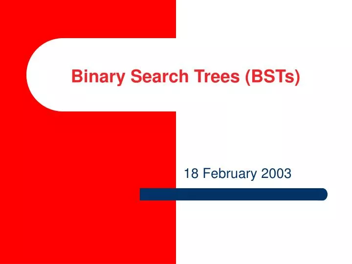 binary search trees bsts