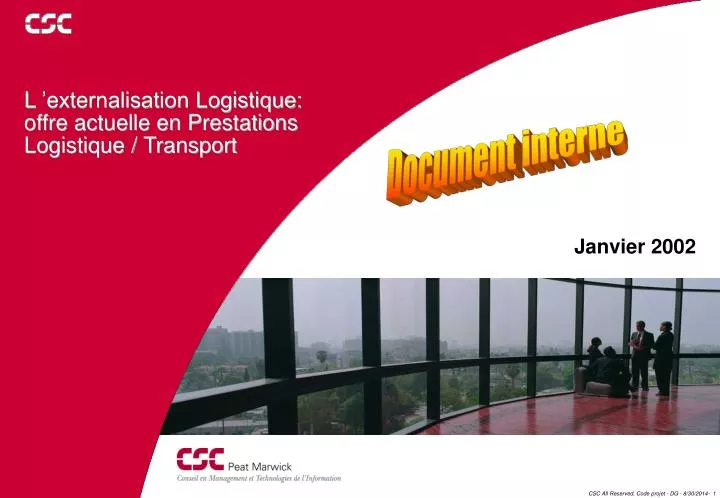 l externalisation logistique offre actuelle en prestations logistique transport