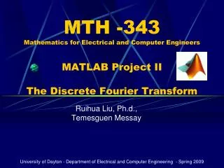 Ruihua Liu, Ph.d ., Temesguen Messay