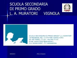 scuola secondaria di primo grado l a muratori vignola