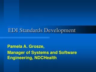 EDI Standards Development