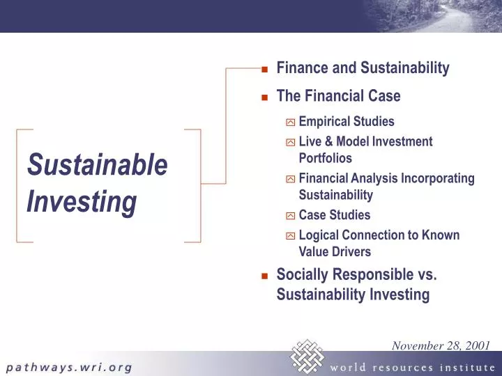 sustainable investing