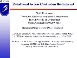 Role-Based Access Control on the Internet