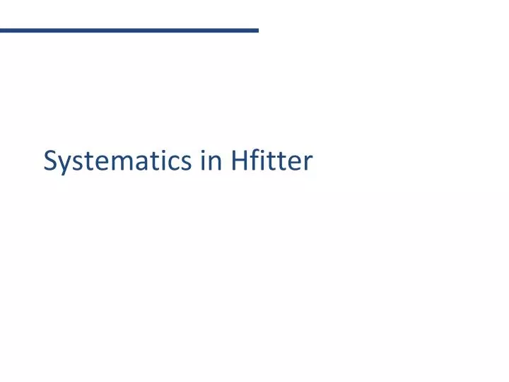 systematics in hfitter
