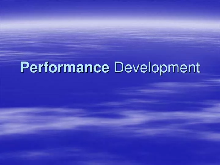 performance development