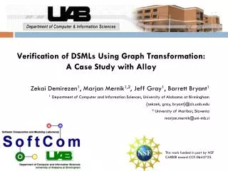 Verification of DSMLs Using Graph Transformation: A Case Study with Alloy