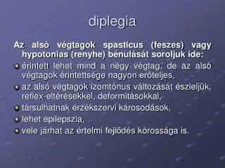 diplegia