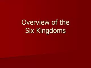 Overview of the Six Kingdoms