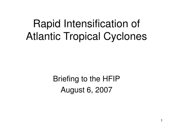 rapid intensification of atlantic tropical cyclones