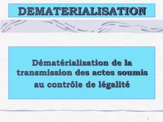 dematerialisation