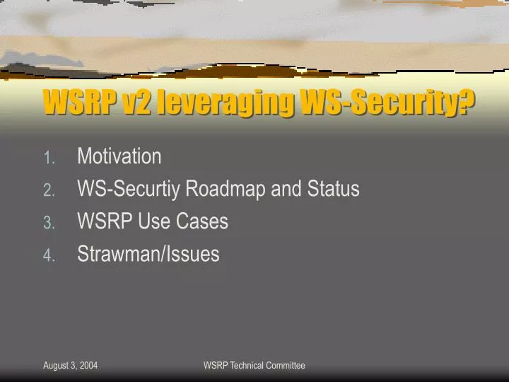wsrp v2 leveraging ws security