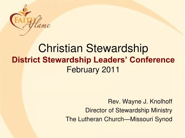 christian stewardship district stewardship leaders conference february 2011