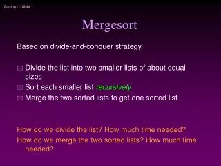 Mergesort