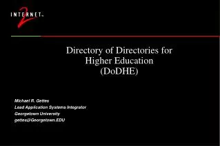 Directory of Directories for Higher Education (DoDHE)