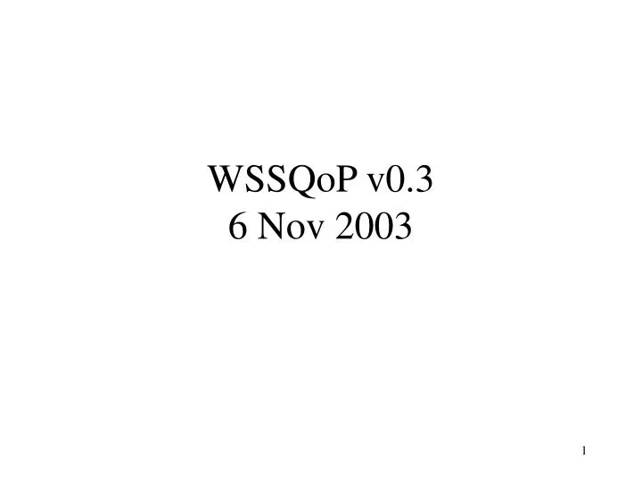 wssqop v0 3 6 nov 2003