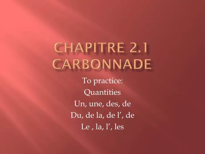 chapitre 2 1 carbonnade