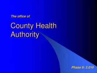 County Health Authority