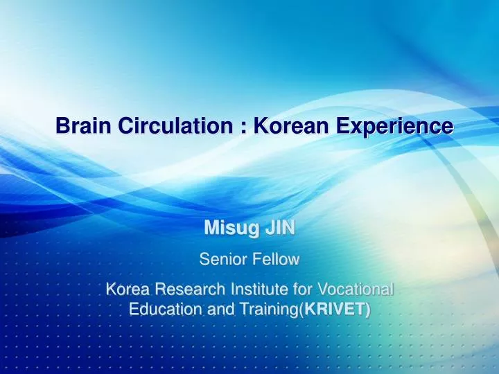 brain circulation korean experience