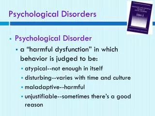 Psychological Disorders