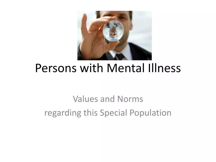 persons with mental illness