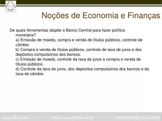 no es de economia e finan as