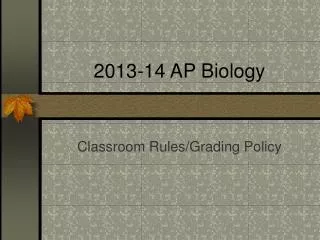 2013-14 AP Biology