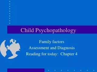 Child Psychopathology