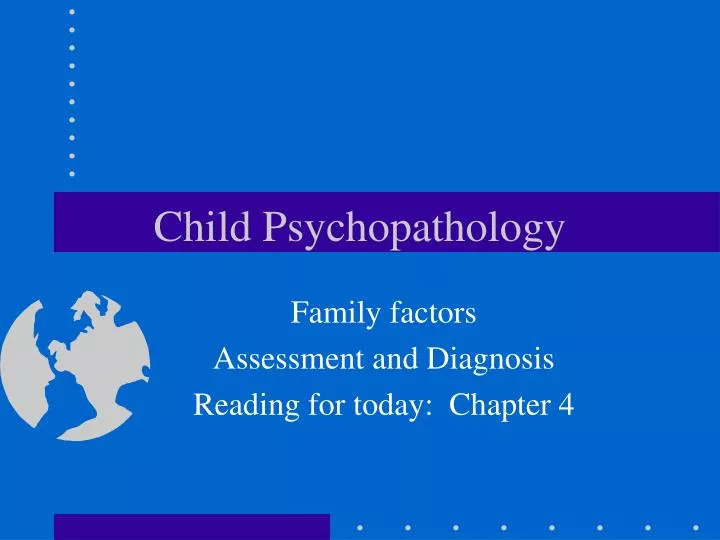 child psychopathology