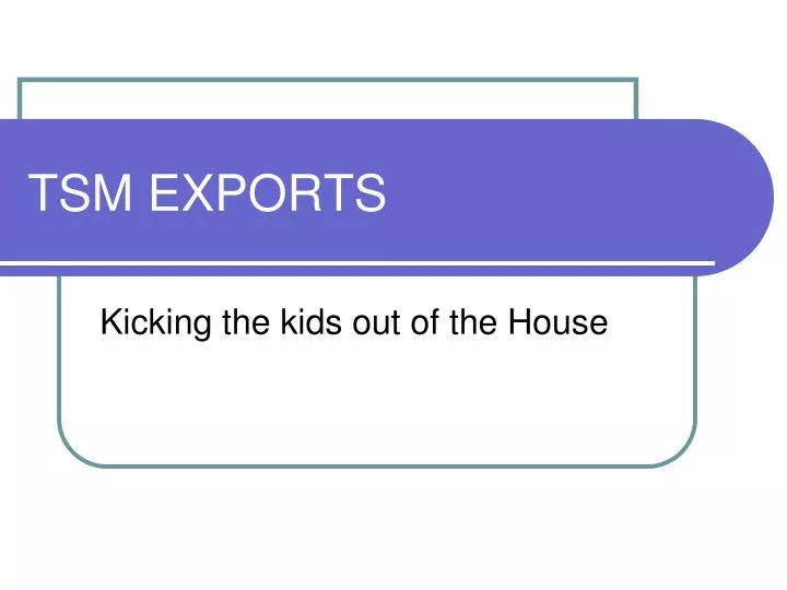 tsm exports