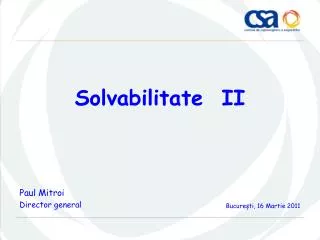 solvabilitate ii