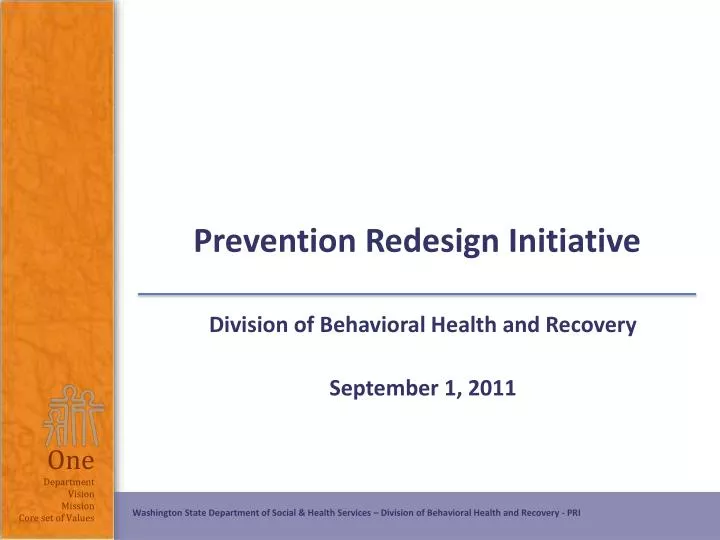 prevention redesign initiative