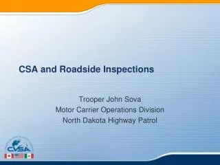 CSA and Roadside Inspections