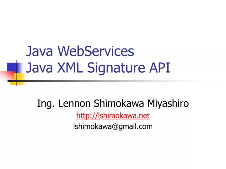 java webservices java xml signature api