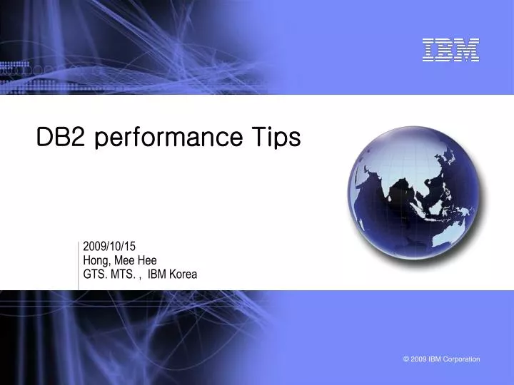 db2 performance tips
