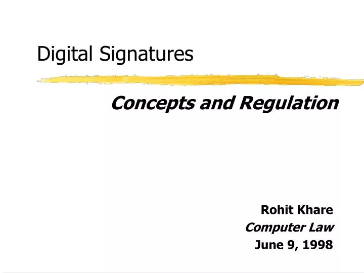 digital signatures concepts and regulation