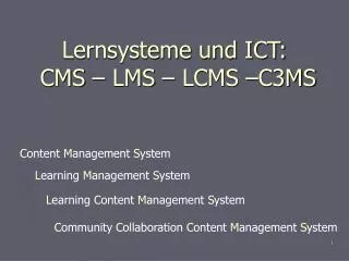 lernsysteme und ict cms lms lcms c3ms