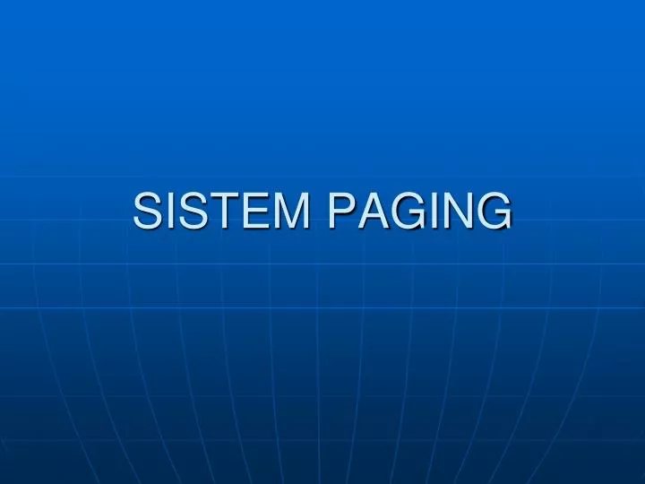 sistem paging