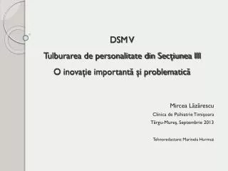 dsm v tulburarea de personalitate din sec iunea iii o inova ie important i problematic