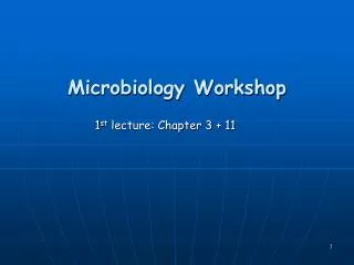 Microbiology Workshop