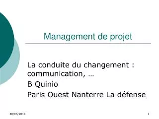management de projet