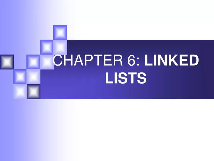 chapter 6 linked lists