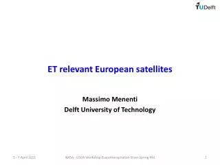 ET relevant European satellites