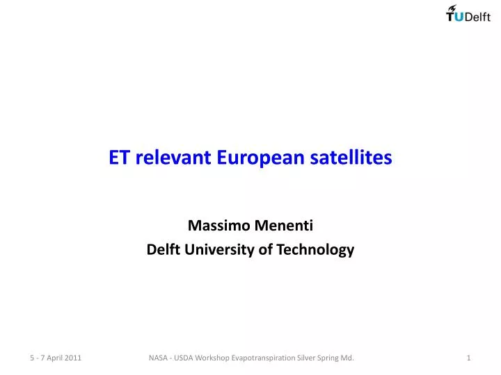 et relevant european satellites