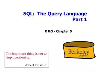 SQL: The Query Language Part 1