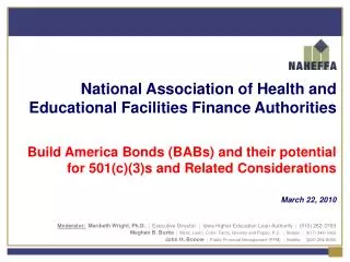 National Association of Health and Educational Facilities Finance Authorities