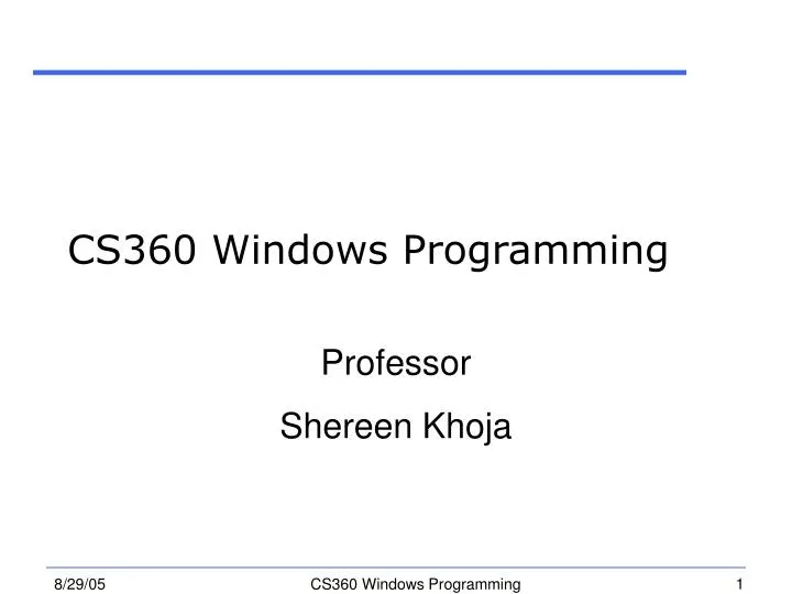 cs360 windows programming