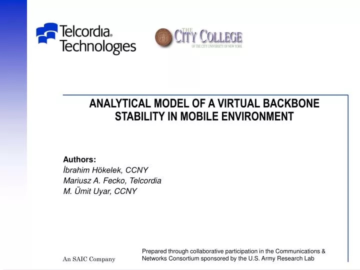 analytical model of a virtual backbone stability in mobile environment