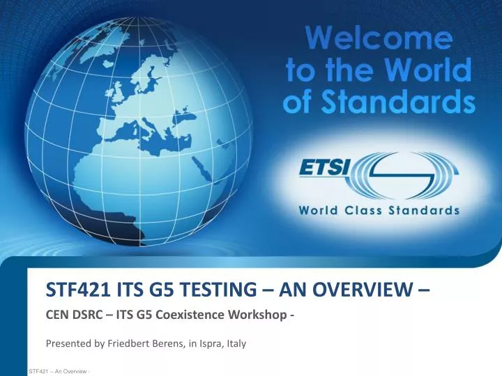stf421 its g5 testing an overview